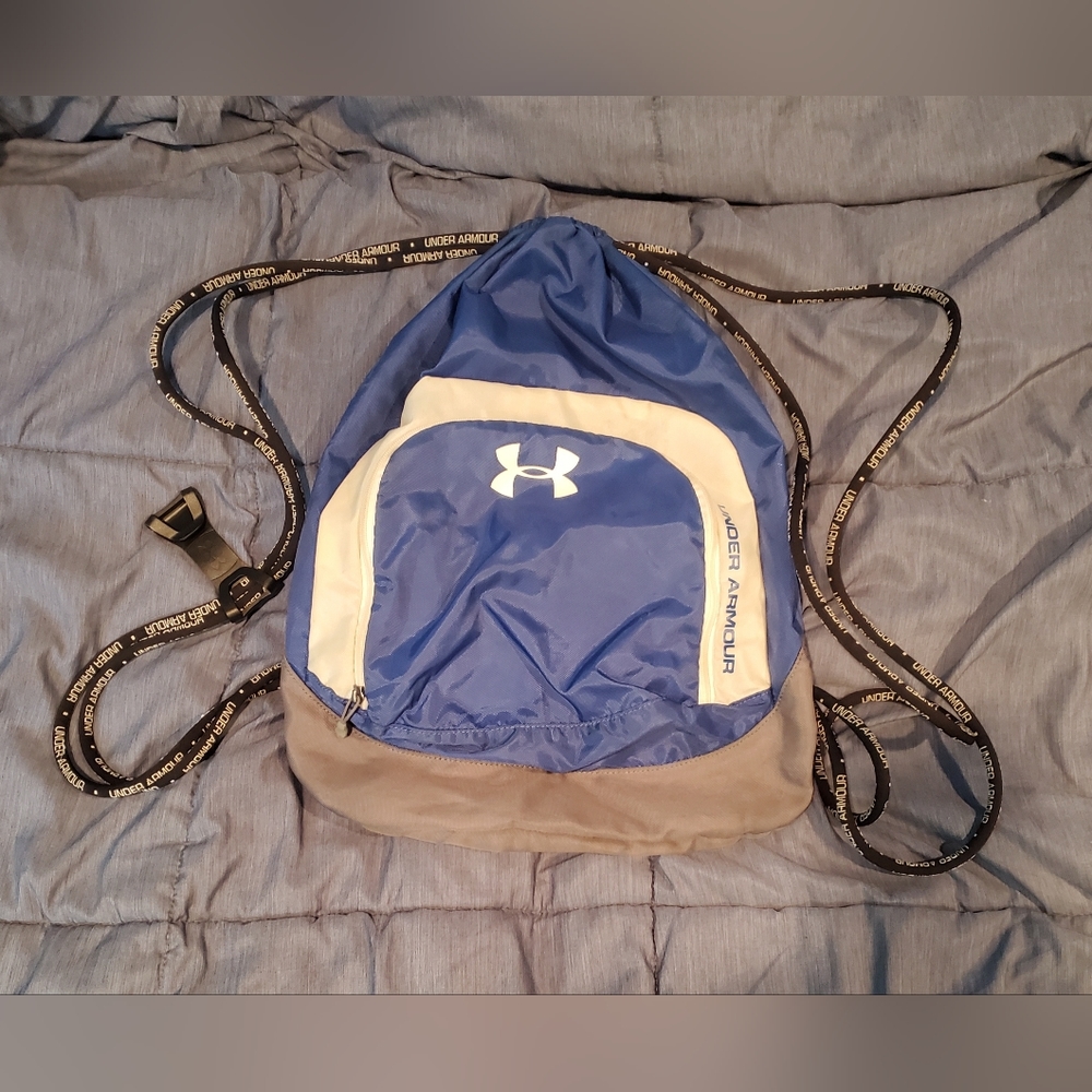 Blue/White Under Armour String Bag